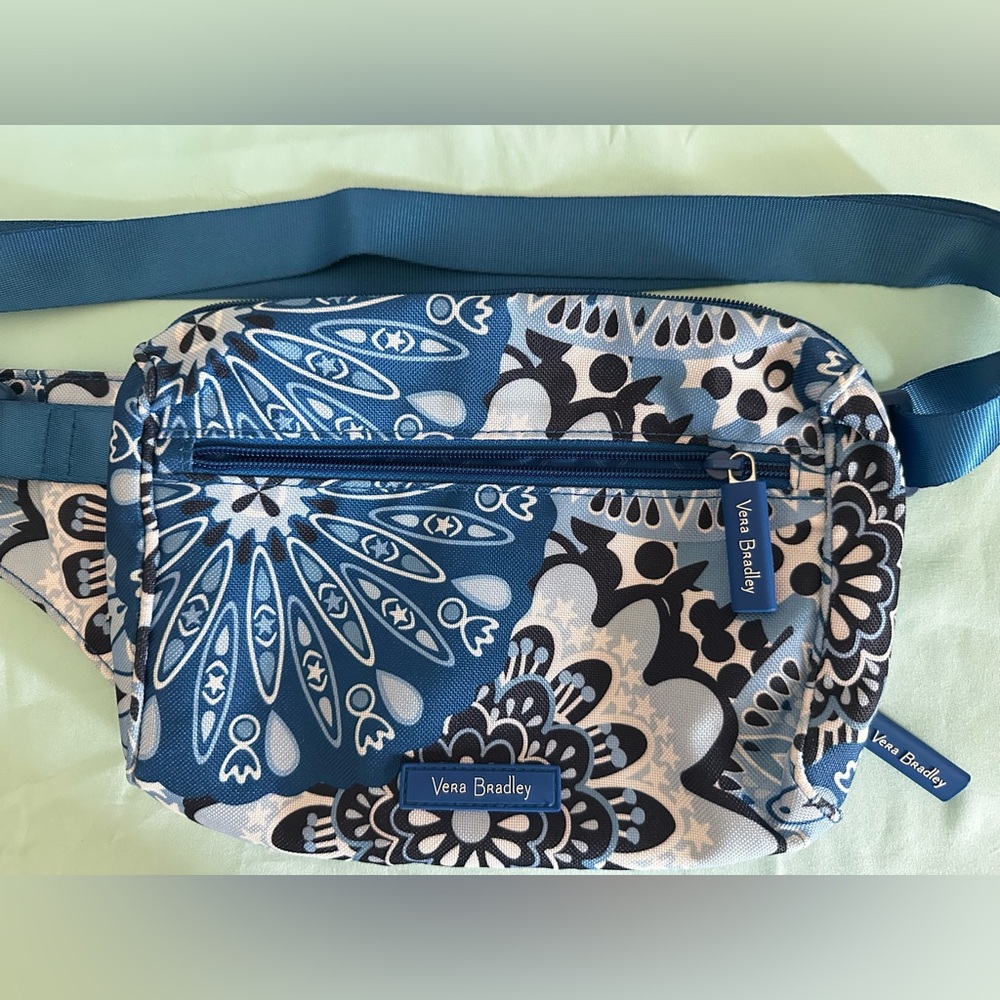 Vera Bradley Blue Floral Pattern Crossbody Bag